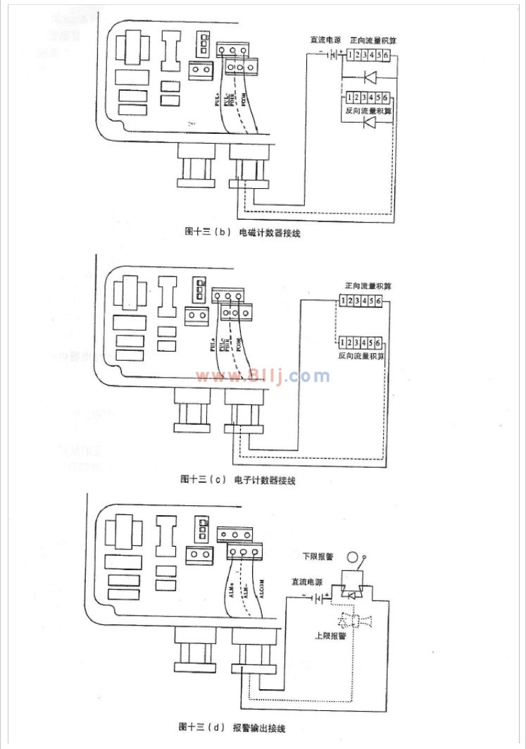 流量計輸出信號接線說明圖